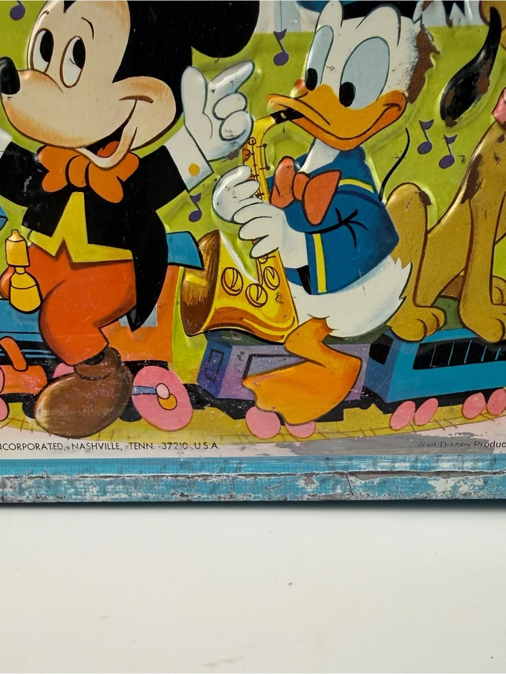 Walt Disney Aladdin Industries Vintage 1970s Metal Mickey Mouse Lunch Box Only